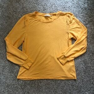 EUC yellow puff sleeve top